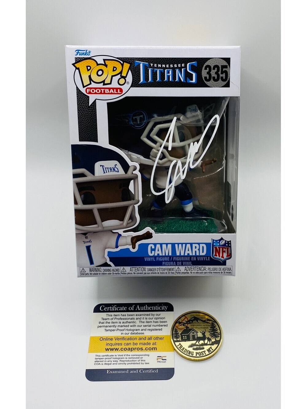 Cam Ward Signed Funko In Case With COA (PC484199) (Titans)